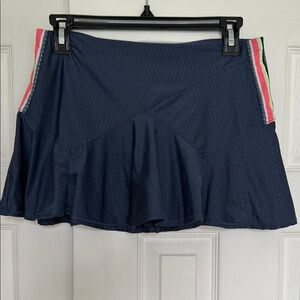 Navy Blue Athletic Skirt with Pink Accents